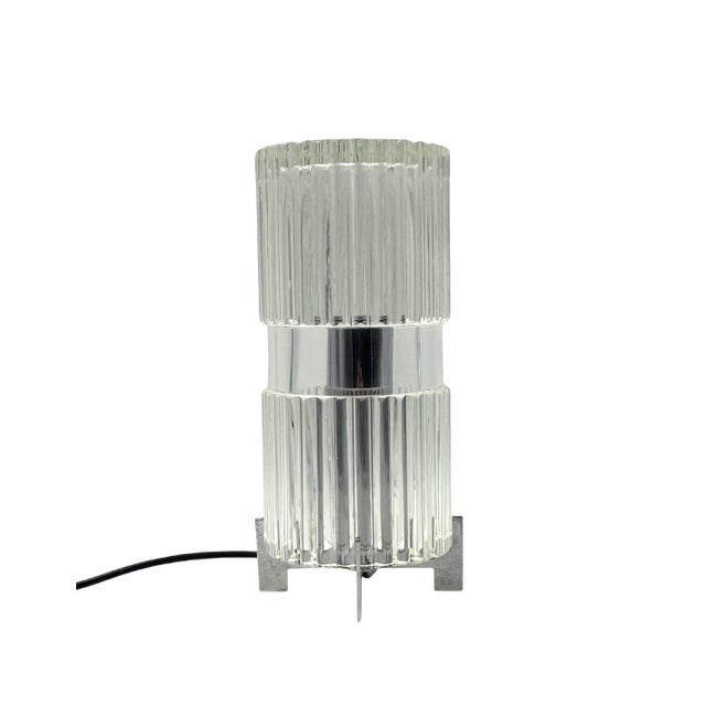 Vintage Italian Glass Table Lamp, 1970s For Sale - Image 8 of 16