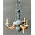 This vintage hanging chandelier takes a striking rustic-lodge form, with four sculptural resin horns curving outward from...