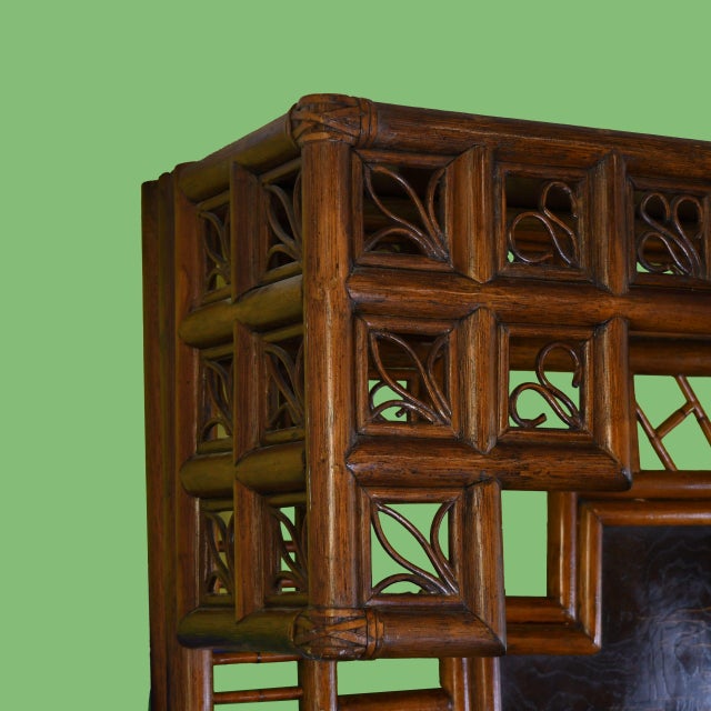 Chinoiserie Vintage Chinoiserie Bamboo King Headboard For Sale - Image 3 of 7
