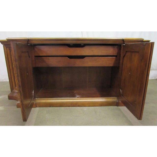 Traditional Vintage Traditional 80 In. Burled Wood Sideboard For Sale - Image 3 of 10