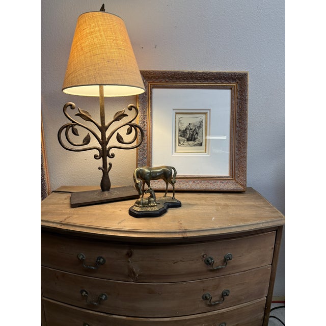 1980s Etching of Abraham and Isaac by the Dutch Master Rembrandt Van Rijn, Created in 1645. Framed Reproduction Print For Sale - Image 10 of 12