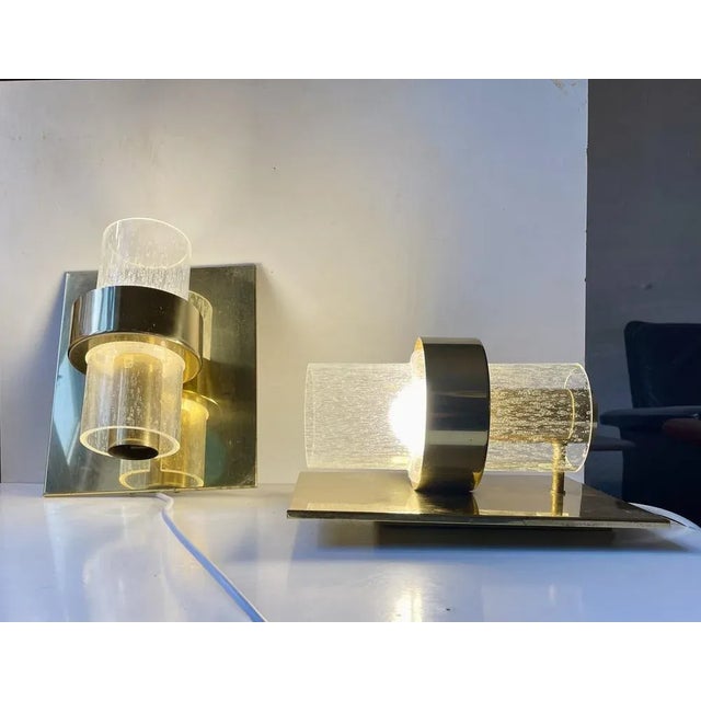 Gold Scandinavian Modern Maritime Brass Sconces by Jonas Hidle for Høvik Verk, 1970s, Set of 2 For Sale - Image 8 of 8