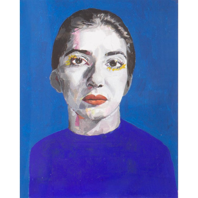 A 2021 mixed media painting, titled "Maria Callas," by the Italian artist Andrea Ventura (born 1968). This piece depicts a...