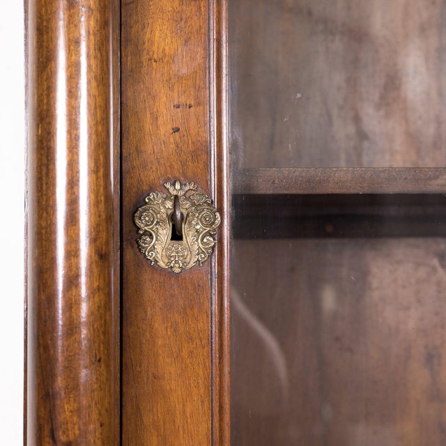 Wood 19th Century Period French Empire Walnut Lyonnaise Bibliotheque or Bookcase For Sale - Image 7 of 14