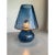 Contemporary Lamp in blue Murano glass with particular diamond processing "ballotton". Very elegant and effective. D38cm h...