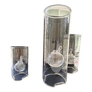 Wolfard Glass Oil Lamp Set For Sale