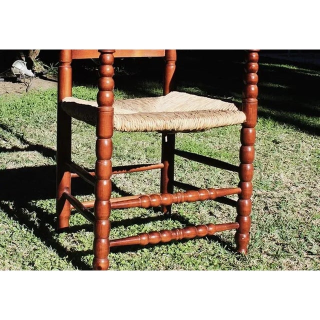 1970s Set of Vintage High Throne Armchairs with Turned Legs and Acetate Seat, 1970s For Sale - Image 5 of 12