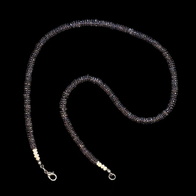 American Ajd 18 Inch Blue Iolite Necklace For Sale - Image 3 of 4