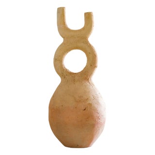 Unglazed Terracotta Sculptural Vase | One of a Kind For Sale