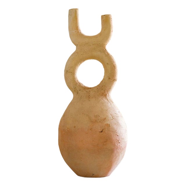 Unglazed Terracotta Sculptural Vase | One of a Kind For Sale