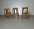 Bamboo Stools with Leather Seats, 1970s, Set of 3 For Sale - Image 4 of 15