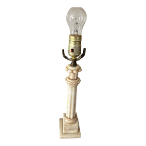 Vintage Neoclassical Italian Marble Column Lamp