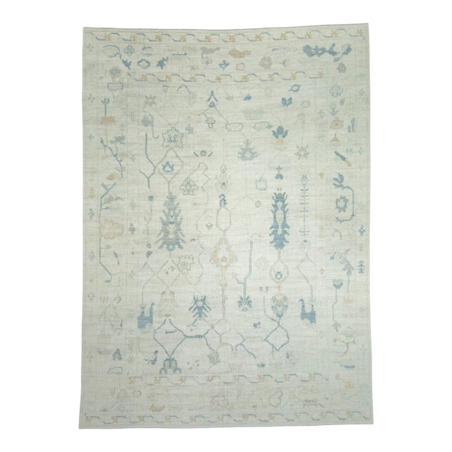 Turkish Oushak Rug 10'2" x 14' #18701 For Sale