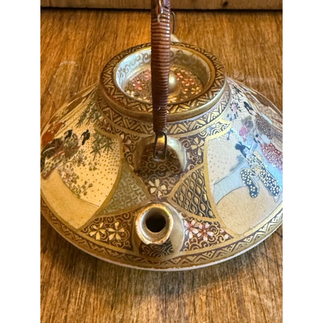 Antique Meiji Period Japanese Satsuma Tea Pot Japan, 19th Century a True Asian Beauty For Sale - Image 6 of 11