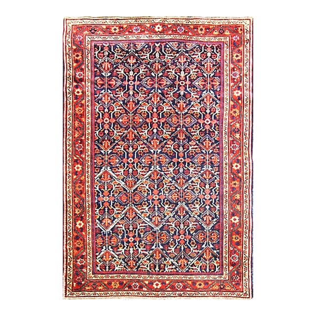 Antique Sultanabad Rug, 4'7" X 7' For Sale