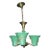 French Atelier Petitot 1940s Three-Light Chandelier For Sale