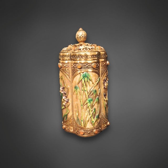 Sterling Silver Tea Caddy, China, 1920s For Sale - Image 3 of 10