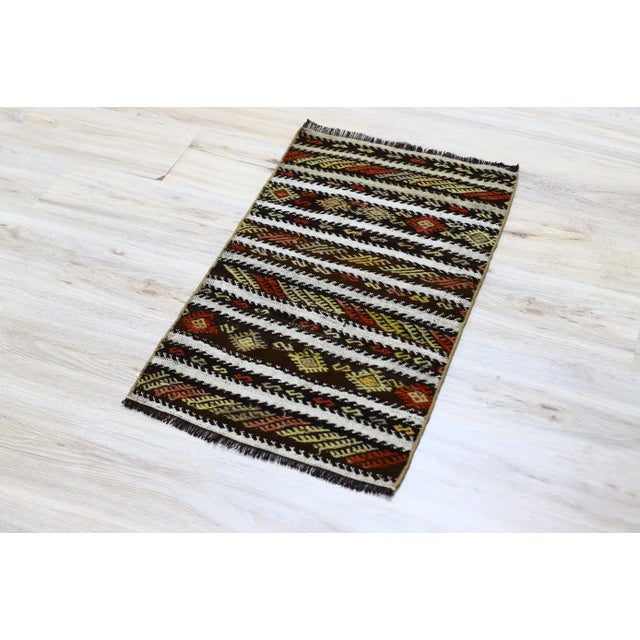 Size: 1.6 x 2.7 ft - 50 x 82 cm - 20 x 32 inches Color: Organic Natural Dye (Beige,Red,Yellow,Brown) Material: 100% Hand...