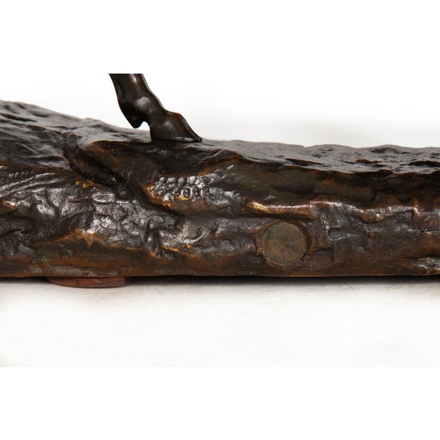 Fine Antique French Bronze Sculpture of Bison and Jaguar by Georges Gardet For Sale - Image 14 of 18