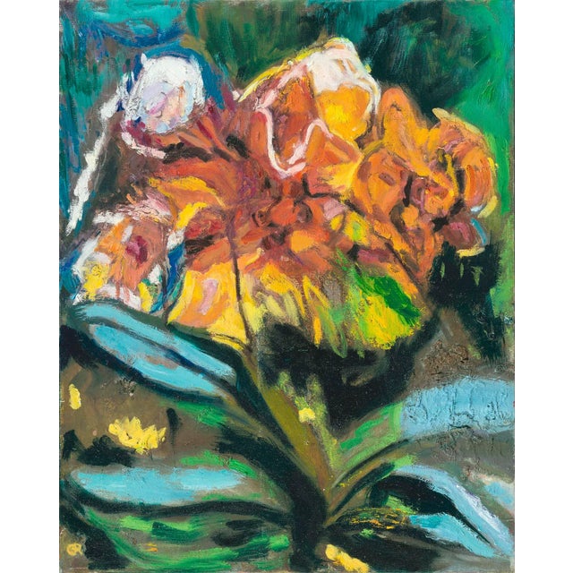 Abstract Organic Flower Painting By Regina Gately For Sale - Image 3 of 3