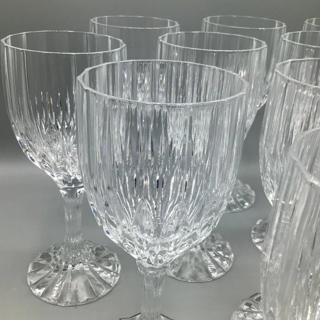 French Fluted Stem Bretagne Water Goblets-Set of 12 For Sale - Image 11 of 12