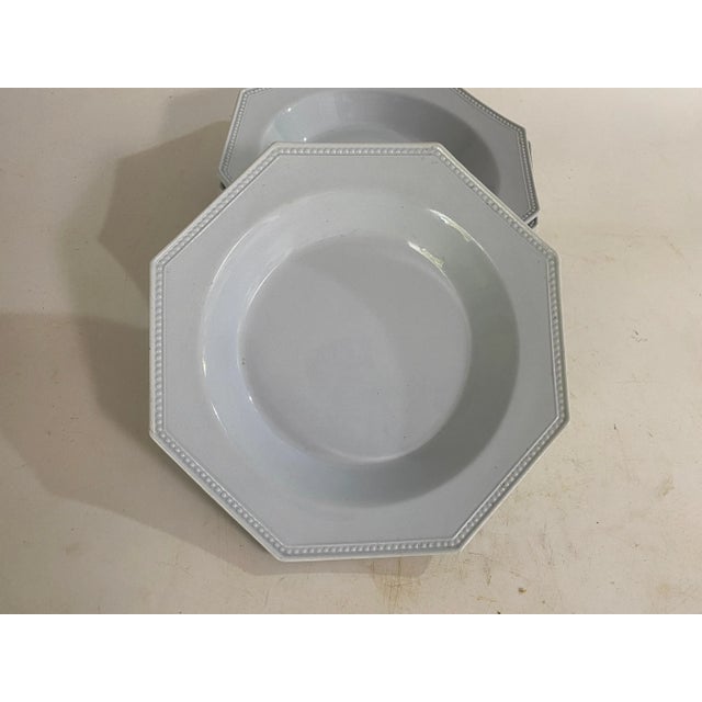 French Octagonal Earthenware Dishes, 1820, Set of 6 For Sale - Image 5 of 12