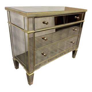 Rosdorf Park Azil Mirrored Chest of Drawers For Sale