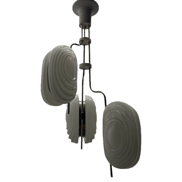 Architectural Murano Glass Light Pendant, 1970s For Sale