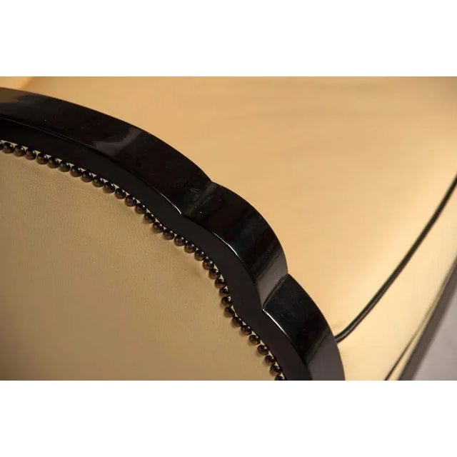 Black French Art Deco Sofa, 1940s For Sale - Image 8 of 14