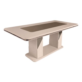 Mirrored Dining Table and Base For Sale
