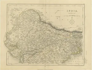 Antique Map of Northern India