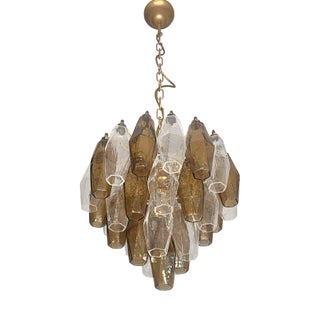 Murano Poliedri Chandelier by Carlo Scarpa, 1990s For Sale