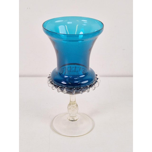 1960s Mid-Century Modern Blue Murano Glass Vase, 1960s For Sale - Image 5 of 10