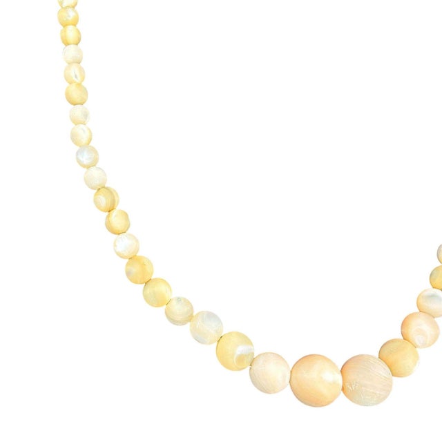 Asian Burmese Hand Shapped Yellow Jade Round Necklace on Silk Cord For Sale - Image 3 of 6