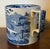 Antique Early 19th Century English George III Staffordshire Pearlware Blue & White Pottery Porter's Tankard Mug Circa 1820 For Sale - Image 9 of 14
