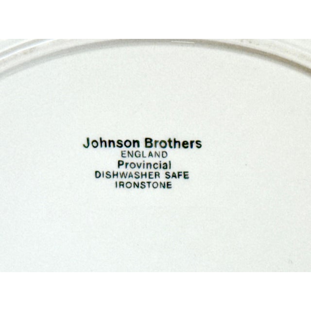 Johnson Brothers Mid 20th Century Johnson Brothers Provincial Floral Scalloped Platters - A Pair For Sale - Image 4 of 9