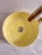 Moroccan Yellow Ceramic Round Sink for Bathroom, Vessel Sink with Brass Drain For Sale - Image 6 of 8
