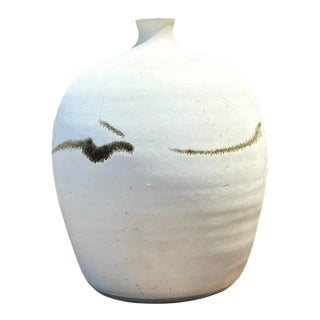 Vintage Original Raku Studio Pottery Vase For Sale
