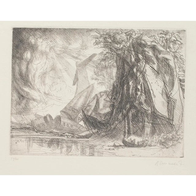 Redemption - Original Etching by Riccardo Tommasi Ferroni - 1970s 1970s For Sale - Image 3 of 3