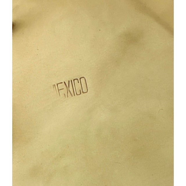 Antique Early 20th Century Solid Brass Mexican Decorative Jardinière or Centerpiece Bowl, Footed Base, Ornate Spherical Handles, & Floral Decorations For Sale - Image 10 of 12