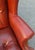 Pair of Classic Leather Furniture Tufted Oxblood Leather Wingback Library Lounge Chairs With Brass Nailhead Trim, Circa 1980s For Sale - Image 13 of 14