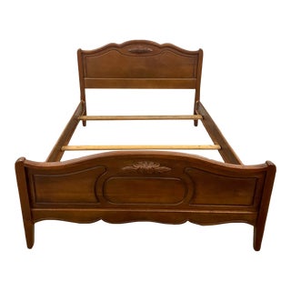 Vintage Full Size Victorian Style Solid Cherry Bed For Sale