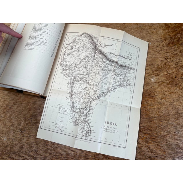 Brown Rare Antique Victorian Leather Spine Book the Queen’s Empire Author Inscribed Illustrated India Travel History British Empire For Sale - Image 8 of 15