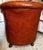 Vintage 1980s Pair of Cognac Tufted Barrel Club Chairs by Classic Leather Inc., Hickory Nc – Top Grain Leather on Brass Shepherd Casters For Sale - Image 9 of 17