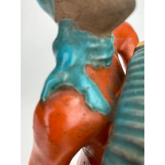 Blue 1930s Art Deco Figurine of Accordion Player by Etha Lempke For Sale - Image 8 of 13