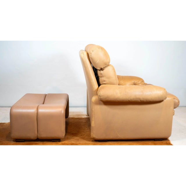 Vintage Afra & Tobia Scarpa Coronado Lounge Chair and Ottoman for C&b Italia, 1960s For Sale - Image 9 of 18
