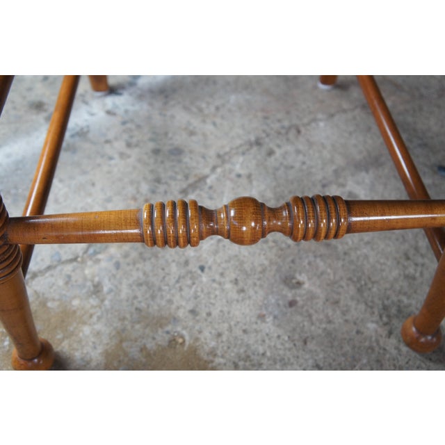 Early 20th Century 6 Rike-Kumler Early American Maple Rush Seat Country Farmhouse Dining Chairs For Sale - Image 13 of 14
