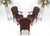 Brown Leather Chesterfield Backs & Seat Carved Walnut Armchairs Fireside Chairs For Sale - Image 6 of 13