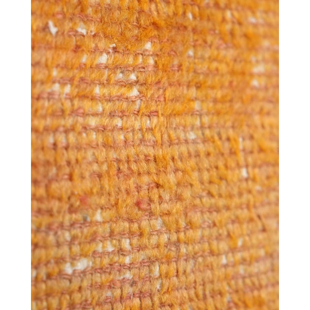 1970s Vintage Small Turkish Handmade Wool Cotton Orange 2x3 Rug For Sale In San Francisco - Image 6 of 8