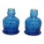 Wheaton Nj Pocahontas Indian Herbs 2pc Pair Blue Glass Salt Pepper Shakers 4926b For Sale